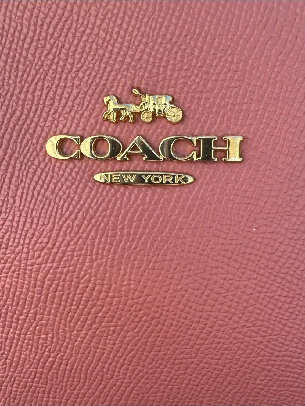 COACH Ava Pink Leather Tote Bag with Gold Hardware - Picture 3 of 11